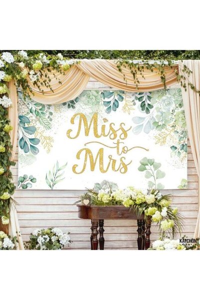 Generic Green Miss to Mrs Banner - XtraLarge 72x44 Inch | Miss to Mrs Backdro...