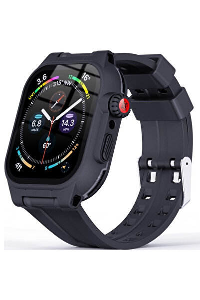ShellBox Carcasă impermeabilă IP68 pentru Apple Watch Seria 7/8/9 45mm - Negru