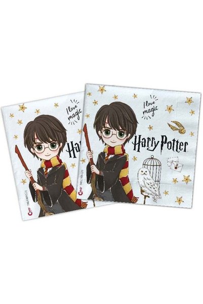 Generic Harry Potter Compostable Paper Napkins 33x33 cm – Pack of 20 Eco-Frie...