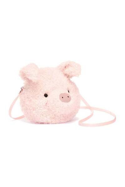 Generic Little Pig Bag 19 cm Plush Crossbody Bag, Soft Pink Piglet Purse for ...