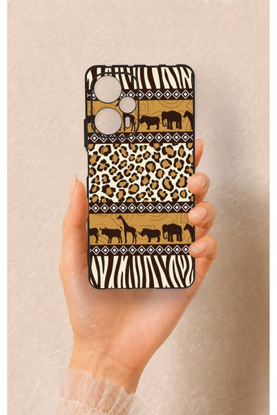 Vip Case Poco F5 Compatible African Safari Patterned Silicone Case