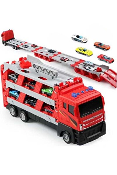 Generic 64-Inch Catapult Race Track with 4 Die-Cast Cars Foldable Truck Toy S...