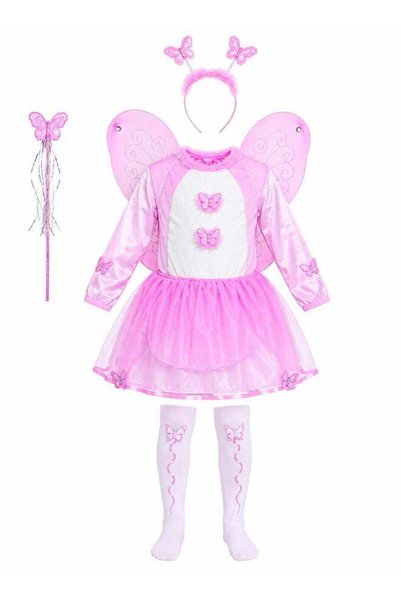 Generic Girls Butterfly Fairy Costume Set with Wings and Wand – Magical Fancy...
