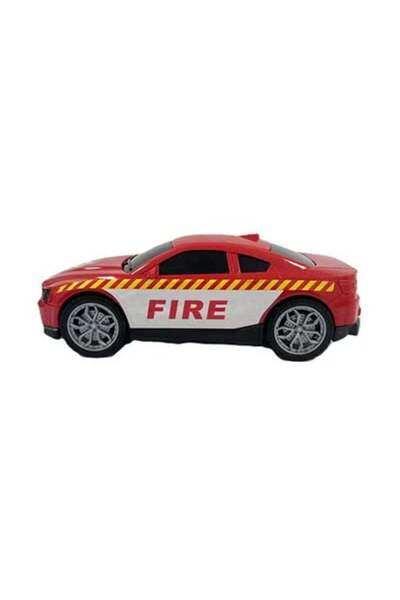 Generic D-Power Helicopter & Sports Car 1:14 Scale Firemen Playset – Red | El...