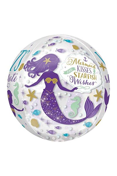 Generic Mermaid Printed Round Party Balloon Decorations Party Supplies