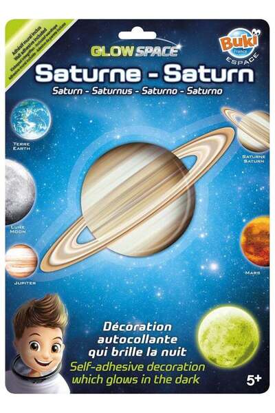 Generic Buki Glow Space Saturn Glow-in-the-Dark Self-Adhesive Wall Sticker (2...