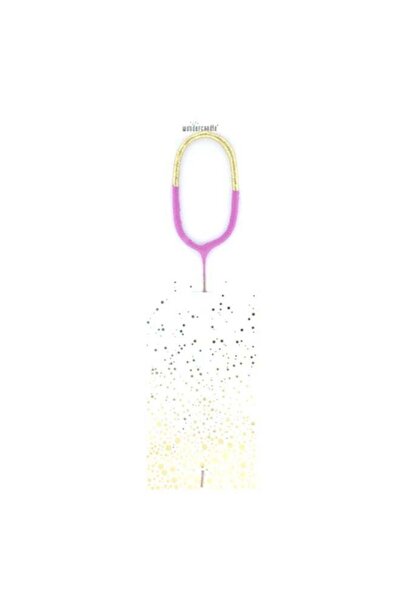 Generic Bicolor 2-Tone Gold Pink Celebration Candle Number 0 Decorative Cake ...