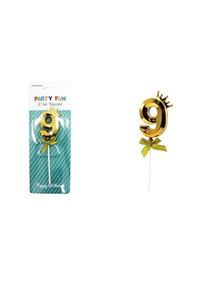 Generic PARTY FUN Plastic Golden Cake Toppers Numbers - Ideal for Birthdays A...
