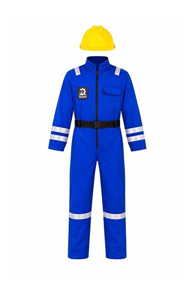 Generic Kids Engineer Costume Set with Safety Helmet – Construction Worker Fa...