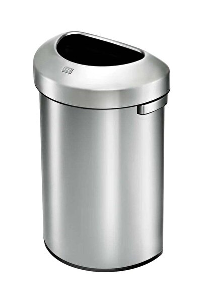 EKO Urban Commercial Open Top Stainless Steel Bin | 50 Liter, Silver