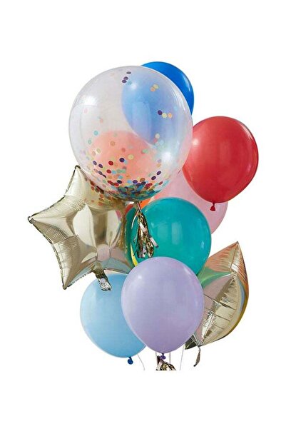 Generic Rainbow Party Mixed Balloon Bundle
