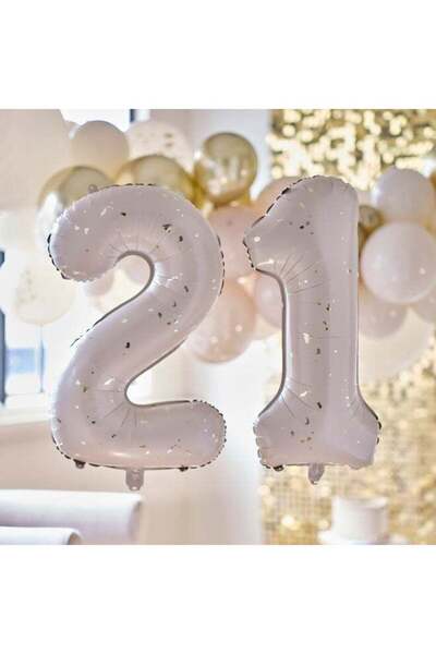 Generic Gold Speckle 21St Birthday Balloons