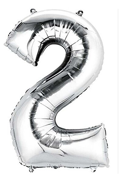 Generic Ciao Silver Foil Balloon Number 2 – 86 cm Large Metallic Balloon for ...