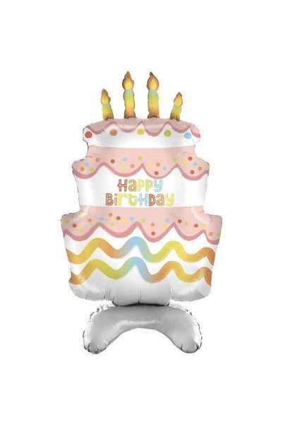 Generic Ciao Birthday Cake Standing Balloon 73cm – Multicolor Foil Mylar Ball...