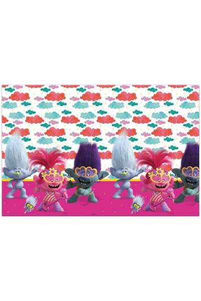 Generic Ciao Trolls World Tour Plastic Tablecloth – 120x180 cm Party Table Cover