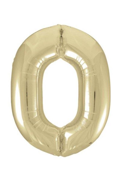 Generic 34" Gold Foil Number 0 Balloon