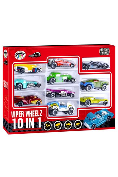 Generic Power Joy Vroom Vroom Die-cast Car Viper Wheelz 10-in-1, Assorted 1 P...