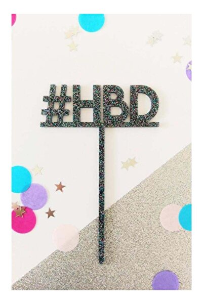 Generic Happy Birthday #Hbd Cake Topper