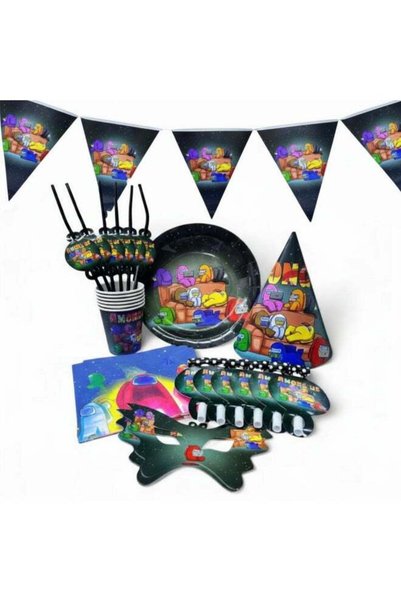 Generic 43 Pcs Among Us theme Birthday Party Supplies Set – Complete Kids Par...