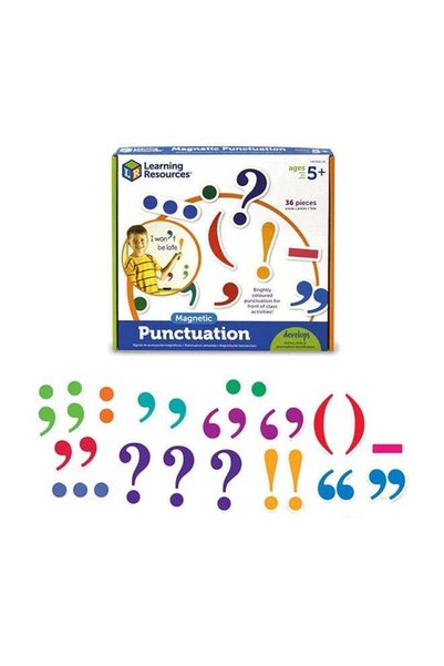 Generic Magnetic Punctuation Demo Set (25-Piece, Blue/Black, Ages 6+)