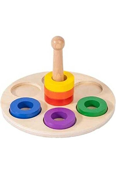 Generic Classic Wooden Ring Stacker Essential Montessori Toy For Babies To En...