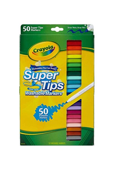 Generic 50-piece Washable Super Tips Markers 2.1x18.9x32.4cm
