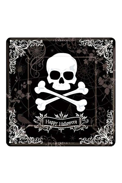 Generic 18-Piece Midnight Dreary Square Plate Set 10.25inch