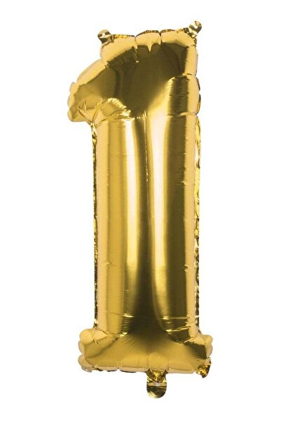 Generic Gold Mylar Number Balloon 1 – Large 86 cm Foil Balloon for Birthdays,...