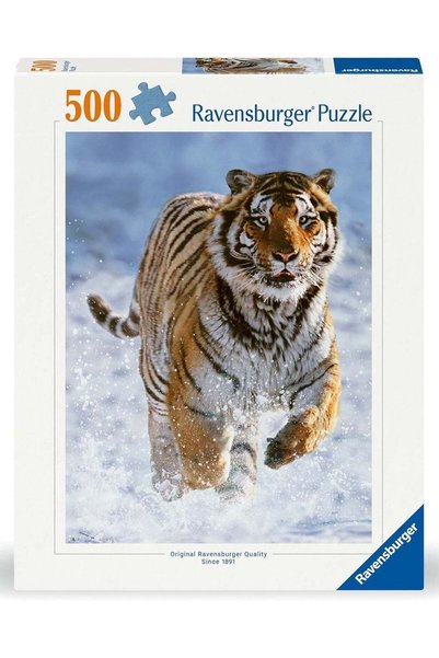 Generic Ravensburger Tiger in Winter Puzzle â€“ 500 Piece Jigsaw Puzzle for A...