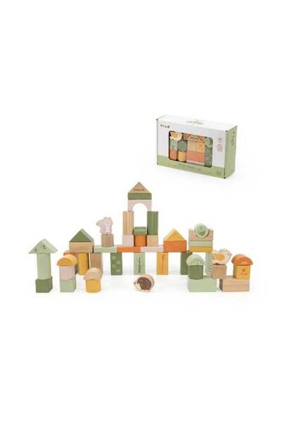 Generic Wooden Blocks (50 Pcs) - Green Forest