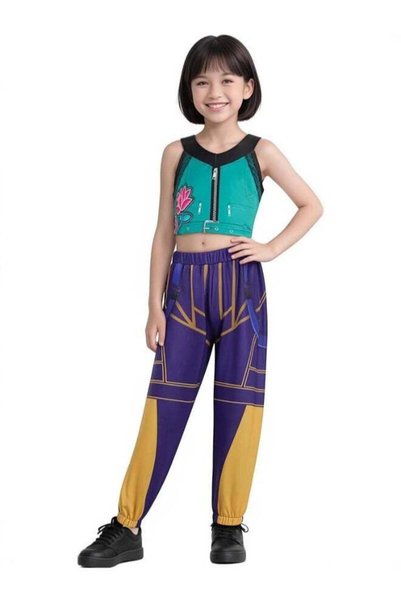 Generic Zoey K-Pop Demon Hunters Cosplay Costume with Cropped Vest and Pants ...