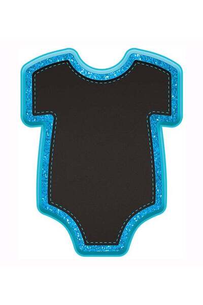 Generic Baby Boy Blue Bodysuit Glitter Easel, Baby Shower Party Decorations