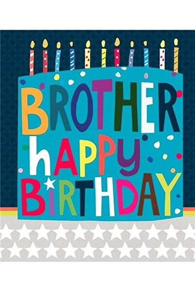 Generic UK Greetings Brother Happy Birthday Cake Card