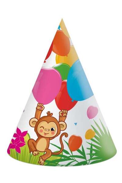 Generic Ciao Jungle Balloons Party Paper Hats – Pack of 6 FSC Certified Party...