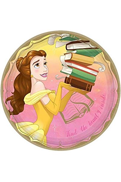 Generic 8-Piece Once Upon A Time Round Belle Paper Plate 9in