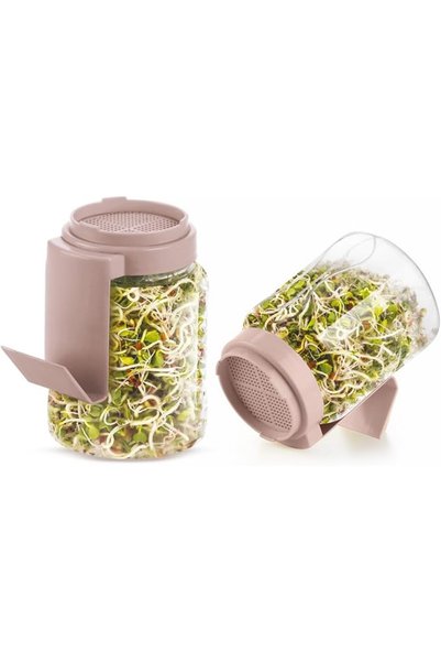 Nayasa Sprout Maker 790 ML- Set of 2 | BPA-Free Jar Container for Sprouting A...