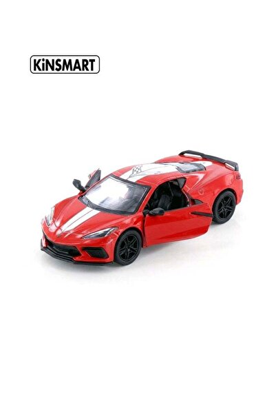 Generic Kinsmart 1:32 2021 Chevrolet Corvette Die-Cast Model Car (Red) – Pull...