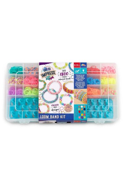 Generic Out to Impress Loom Bands Kit | Bracelet, Necklace, Ring Making Kit |...