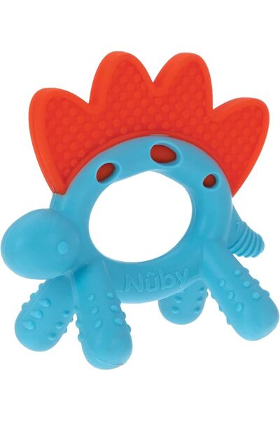 Nuby لعبة تدليك الأسنان للأطفال من جيو زوز - لعبة تسنين ناعمة خالية من مادة B...
