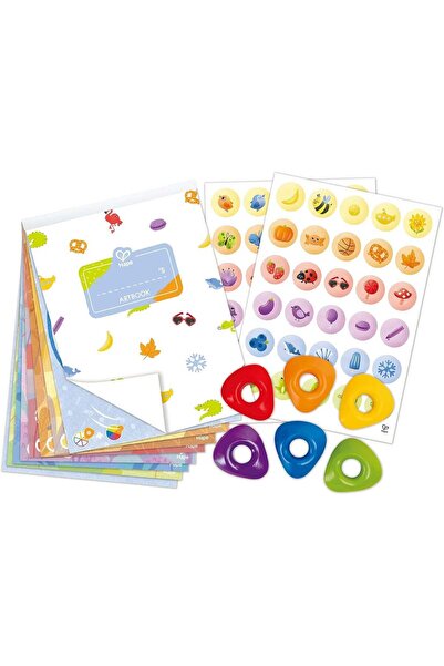 Generic Hape Crayon Colouring & Stickers 18-Piece Art Set for Toddlers, 6 Chu...