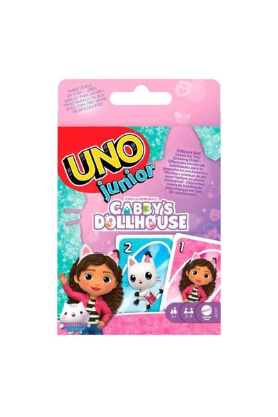 Generic UNO Junior Gabby’s Dollhouse Card Game for Kid Parties, Family Nights...