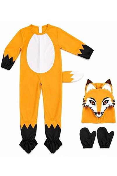 Generic Kids Fox Animal Costume Set with Hood – Fancy Dress Jumpsuit Outfit f...