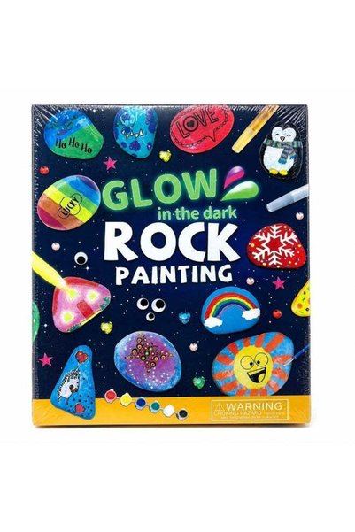Generic Rock Painting Kit for Kids, Glow-in-the-Dark DIY Arts & Crafts ,Ages ...