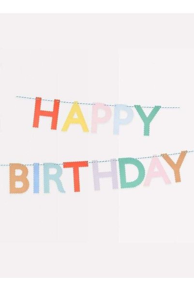 Generic Scallop Bright Happy Birthday Garland
