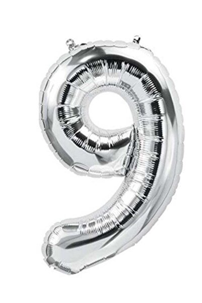 Generic Ciao Silver Foil Balloon Number 9 – 86 cm Large Metallic Balloon for ...