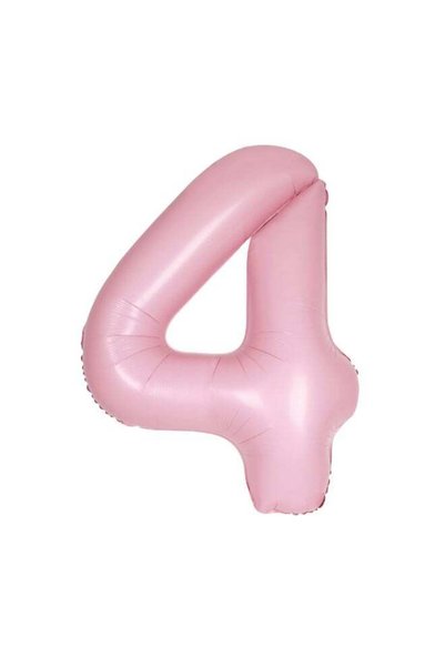 Generic 34" Matte Lovely Pink Number 4 Foil Balloon