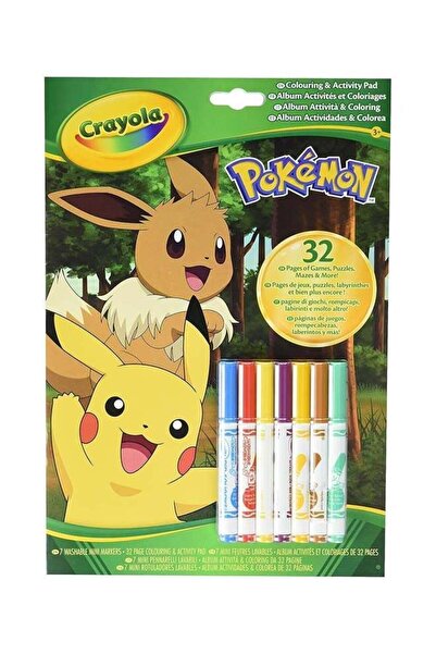 Generic Pokemon Activities Coloring Book | 32 Pages with 7 Markers Included F...