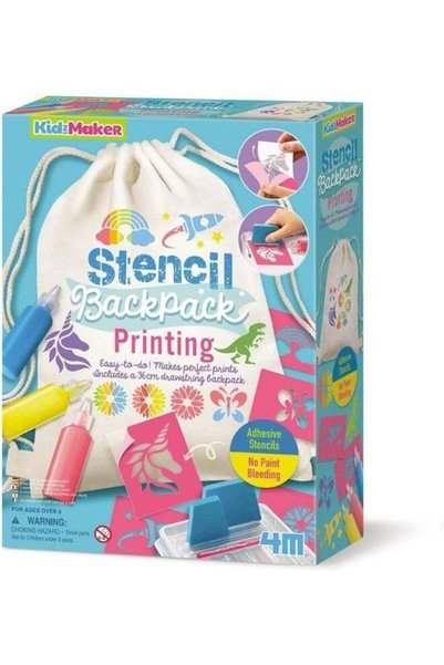 Generic Stencil Backpack Printing Kit, includes a 36cm Drawstring Backpack, f...