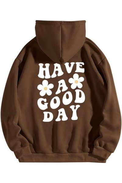 Vordevia Design Printed Cotton 3 Thread Threaded Oversize Sweatshirt