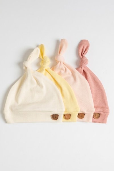 lilico Unisex Baby Interlock Knotted Teddy Bear Emblem 100% Cotton Newborn Be...